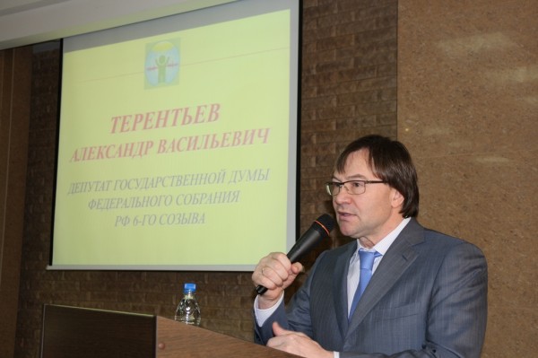 Приветственное слово Александра Терентьева, который на протяжении всех 7 лет поддерживает деятельность Краевого Союза 